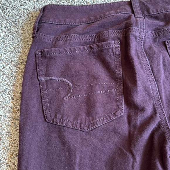 American Eagle Maroon Jeggings Size 4 Regular - Picture 6 of 6
